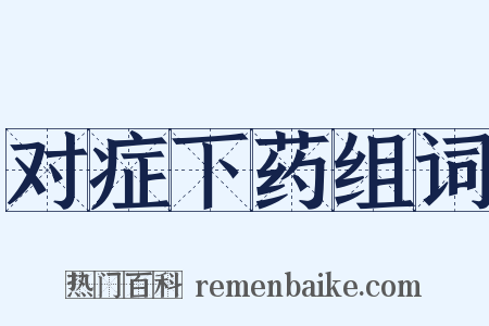 对症下药组词是什么意思的图片